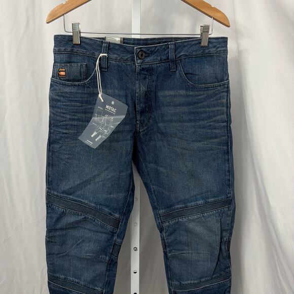 G Star Raw Jeans Mens 31 x 29 Motac Deconstructed 3D Slim Blue Motorcycle Moto - Picture 6 of 13